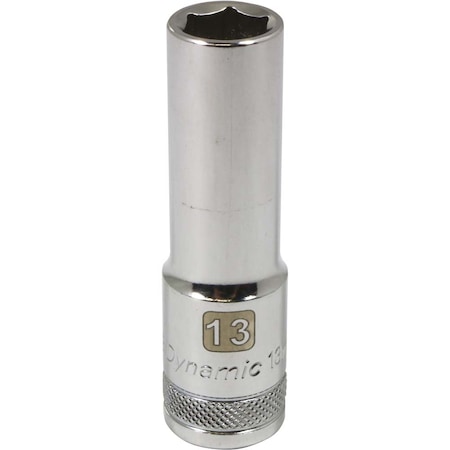 Dynamic 1/2" Drive, 13mm Metric Socket, 6 Points D016213